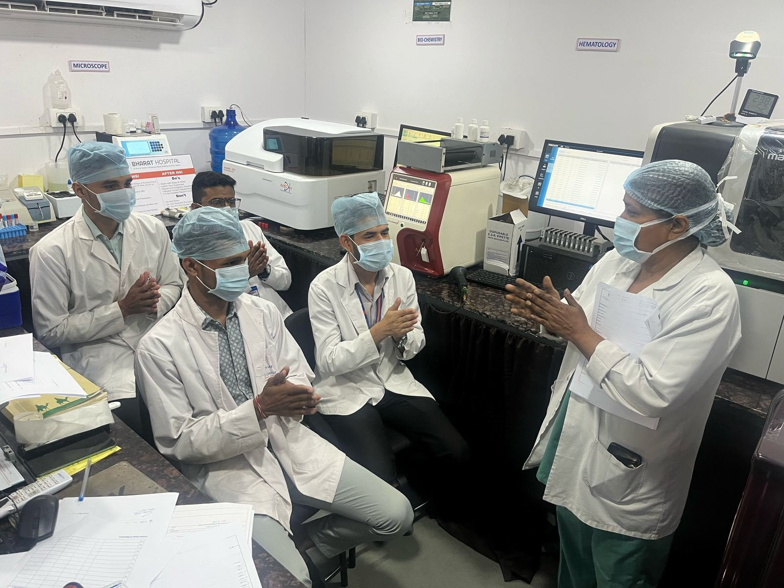 Tryksha laboratory staff during training